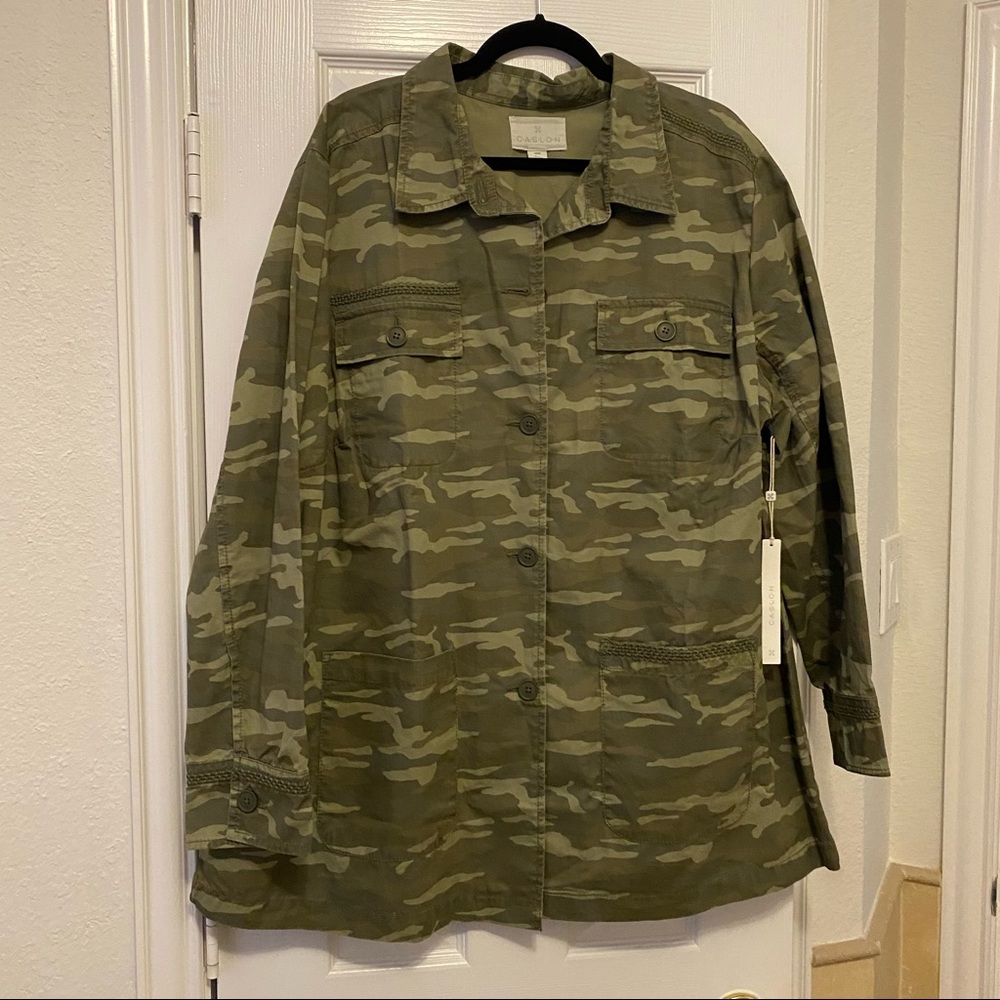 Plus 20W Caslon Camo Utility Jacket NWT